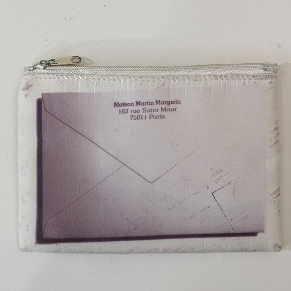 Maison Martin Megrelia pouch card coin case white trompe l'oeil mini bag springM - Picture 1 of 9
